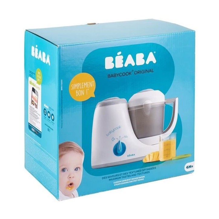 BÉABA - Babycook Original - Robot Bébé 4 en 1 Mixeur-Cuiseur - Cuisson Vapeur - Décongélation