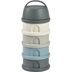 Boîte doseuse BEABA - 4 compartiments - mineral grey / blue