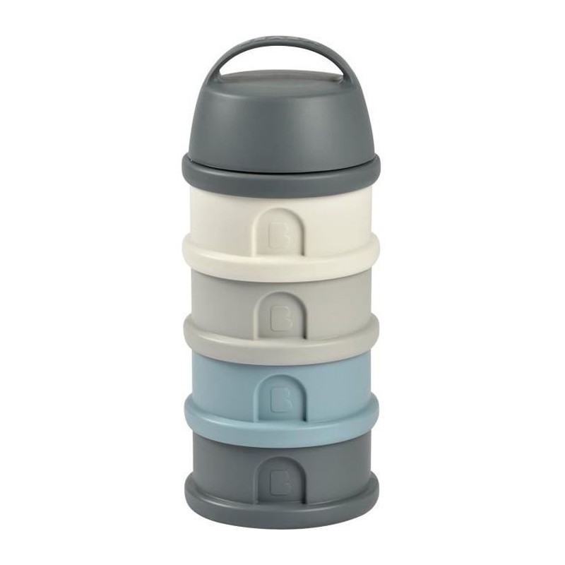 Boîte doseuse BEABA - 4 compartiments - mineral grey / blue