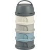 Boîte doseuse BEABA - 4 compartiments - mineral grey / blue