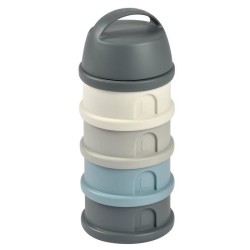 Boîte doseuse BEABA - 4 compartiments - mineral grey / blue