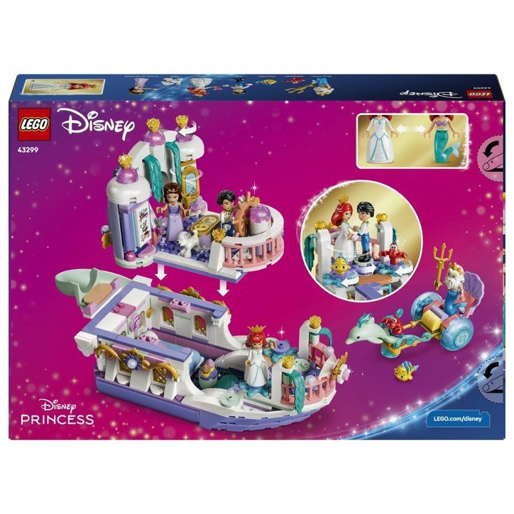 LEGO | Disney Princess 43299 Le Bateau du Mariage Royal d'Ariel - Jouet des 6 ans - Déco