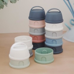 Boîte doseuse BEABA - 4 compartiments - mineral grey/pink