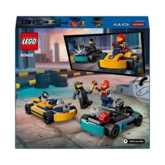 LEGO 60400 City Les Karts et les Pilotes de Course, Jouet avec 2 Karti