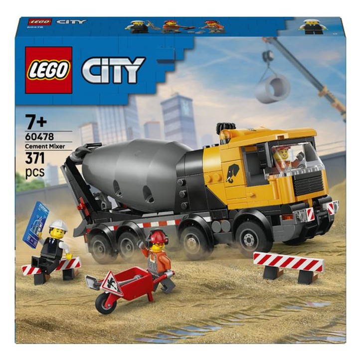LEGO City 60478 La Bétonniere - Jouet des 7 ans sur le Theme du Chantier - Jeu Éducatif
