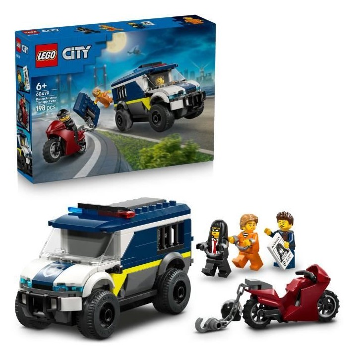 LEGO City 60479 Le Fourgon Pénitentiaire - Jeu de Construction 6 ans - Maquette de Camion LEGO City 60479 Le Fourgon Pénitentiaire - Jeu de Construction 6 ans - Maquette de Camion