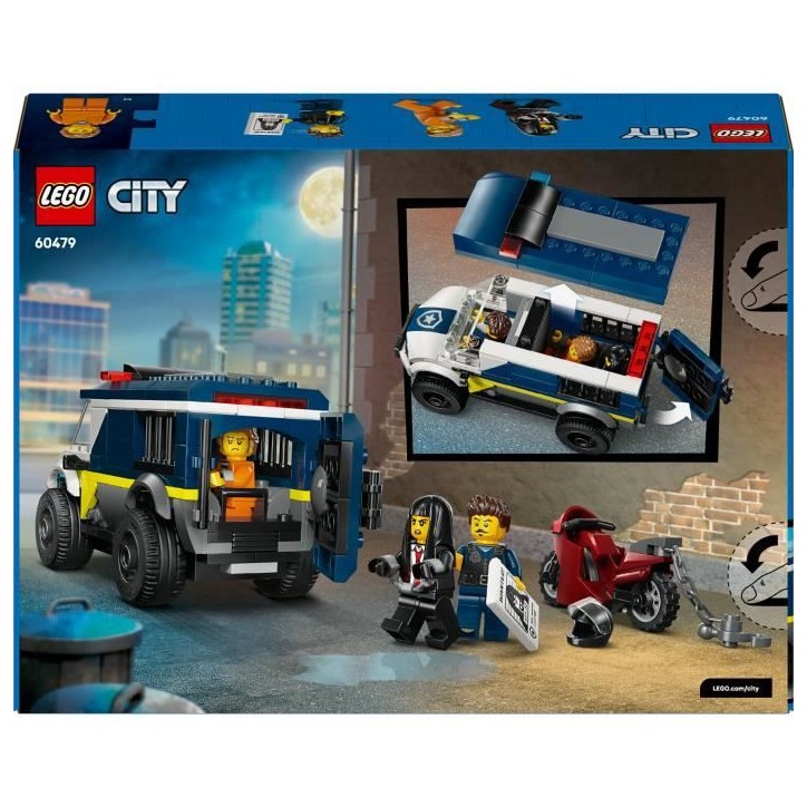 LEGO City 60479 Le Fourgon Pénitentiaire - Jeu de Construction 6 ans - Maquette de Camion LEGO City 60479 Le Fourgon Pénitentiaire - Jeu de Construction 6 ans - Maquette de Camion