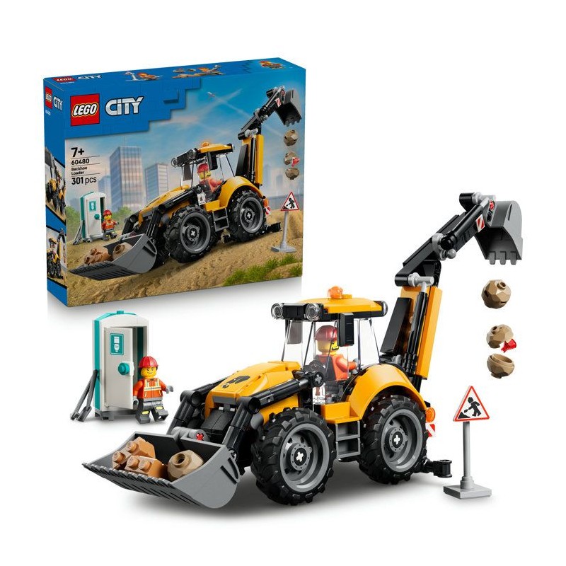 LEGO City 60480 Le Tractopelle Jaune - Camion Jouet Garçon ou Fille d