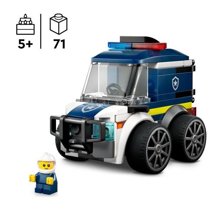 LEGO City 60481 Véhicules - Le Camion de Police - Jeu Créatif des 5 ans - Idée de Cadeau LEGO City 60481 Véhicules - Le Camion de Police - Jeu Créatif des 5 ans - Idée de Cadeau