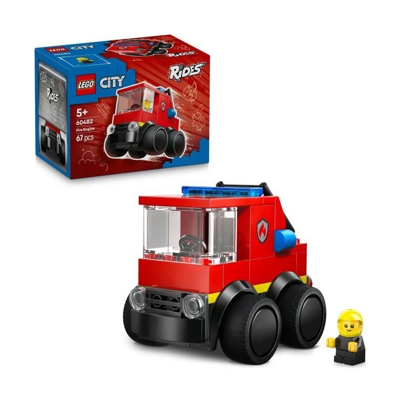 LEGO City 60482 Véhicules - Le Camion de Pompiers - Jeu Créatif des