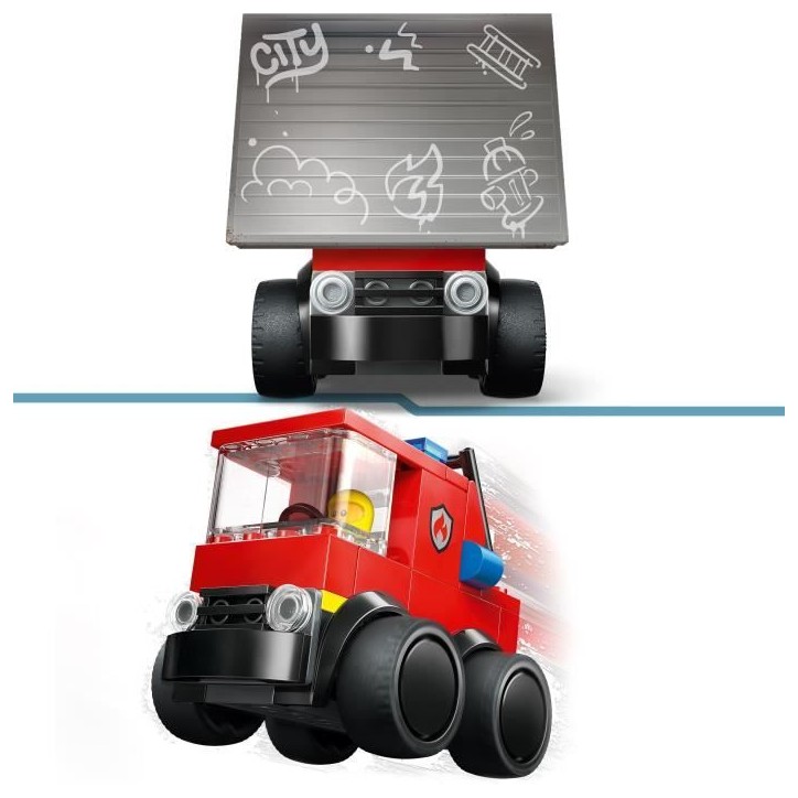 LEGO City 60482 Véhicules - Le Camion de Pompiers - Jeu Créatif des 5 ans - Idée de Cadeau