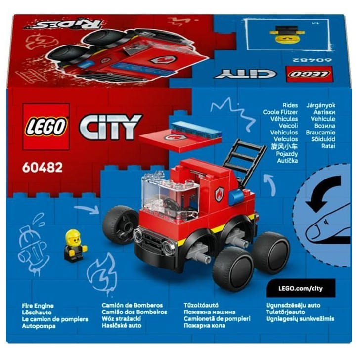LEGO City 60482 Véhicules - Le Camion de Pompiers - Jeu Créatif des 5 ans - Idée de Cadeau