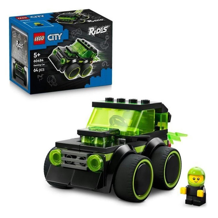 LEGO City 60484 Véhicules - La Voiture de Course de Jeu Vidéo - Jouet 5 ans - Idée Cadeau