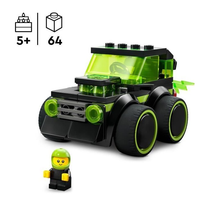 LEGO City 60484 Véhicules - La Voiture de Course de Jeu Vidéo - Jouet 5 ans - Idée Cadeau