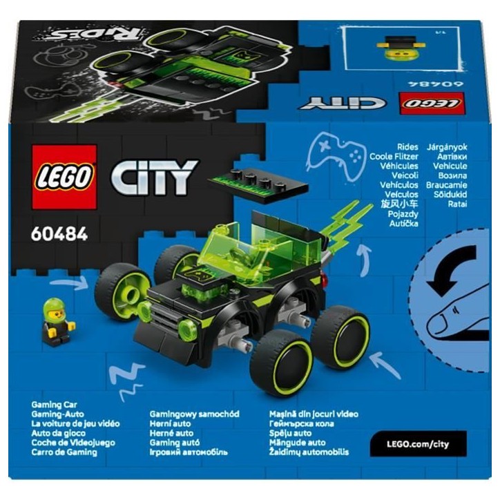 LEGO City 60484 Véhicules - La Voiture de Course de Jeu Vidéo - Jouet 5 ans - Idée Cadeau
