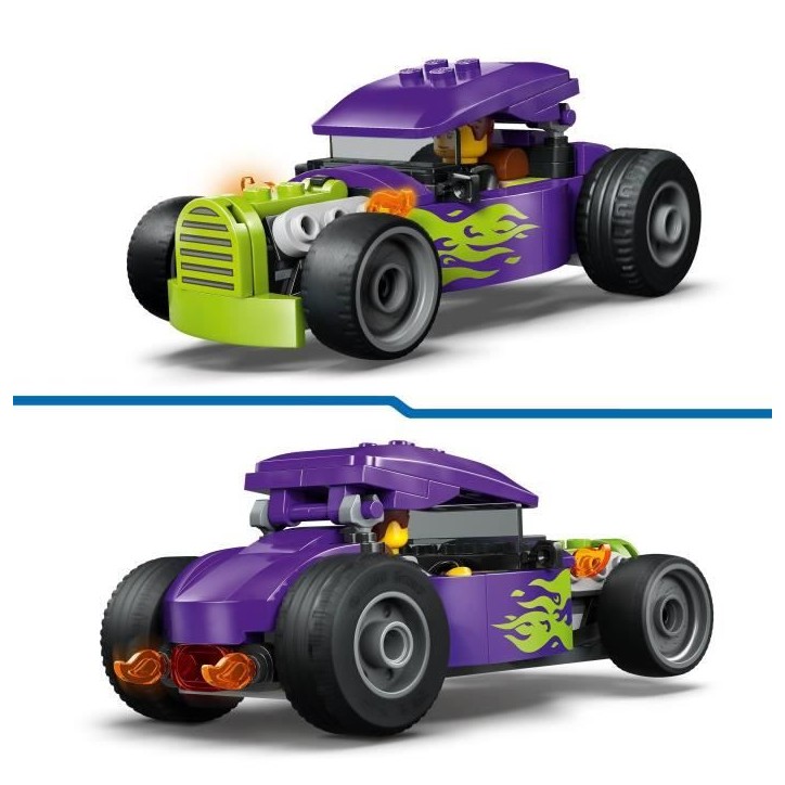 LEGO City 60485 Le Hot Rod - Jouet Voiture de Course - Motricité Fine - Cadeau des 5 ans