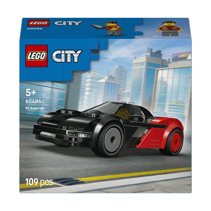 LEGO City 60486 La Supercar Électrique - Jeu de Construction des 5 an