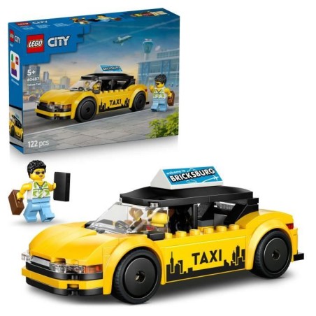 LEGO City 60487 Le Taxi Jaune - Jouet Voiture pour Garçon ou Fille de