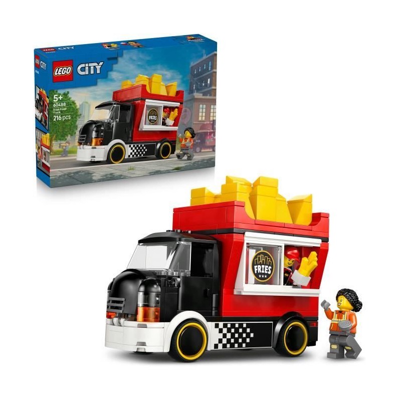 LEGO City 60488 Le Food-Truck de Frites - Jouet de Construction des 5