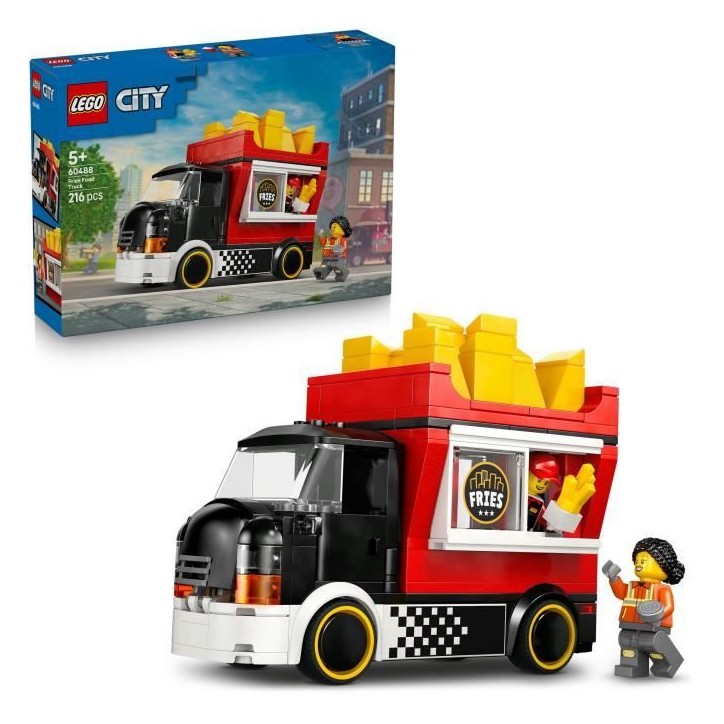 LEGO City 60488 Le Food-Truck de Frites - Jouet de Construction des 5 ans - Idée Cadeau LEGO City 60488 Le Food-Truck de Frites - Jouet de Construction des 5 ans - Idée Cadeau