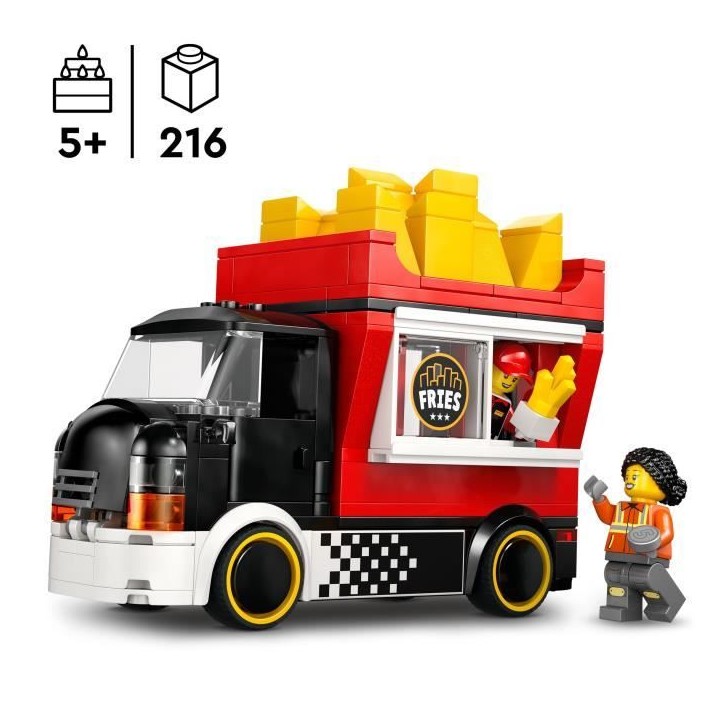 LEGO City 60488 Le Food-Truck de Frites - Jouet de Construction des 5 ans - Idée Cadeau LEGO City 60488 Le Food-Truck de Frites - Jouet de Construction des 5 ans - Idée Cadeau