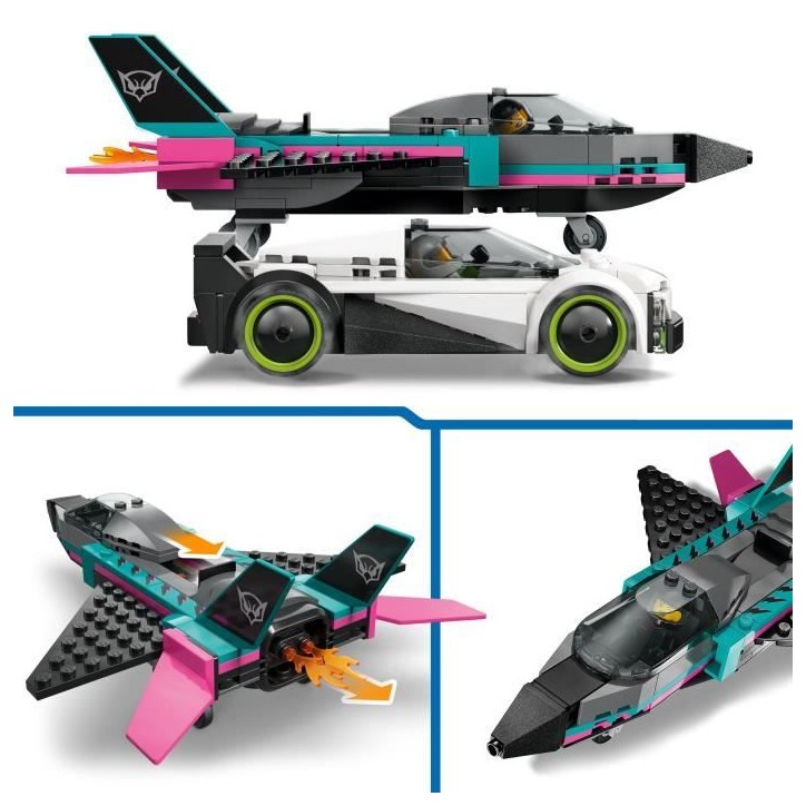 LEGO City 60489 Le Jet Contre la Voiture - Jouet de Construction des 6 ans - Idée Cadeau