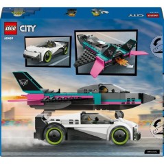 LEGO City 60489 Le Jet Contre la Voiture - Jouet de Construction des 6