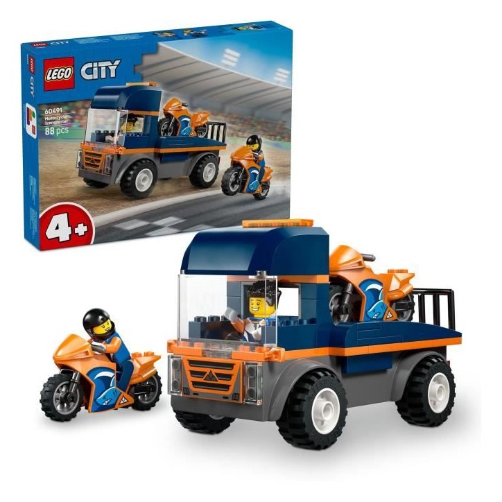 LEGO City 60491 Le Transporteur de Motos - Jouet de Construction des 4 ans - Idée Cadeau LEGO City 60491 Le Transporteur de Motos - Jouet de Construction des 4 ans - Idée Cadeau