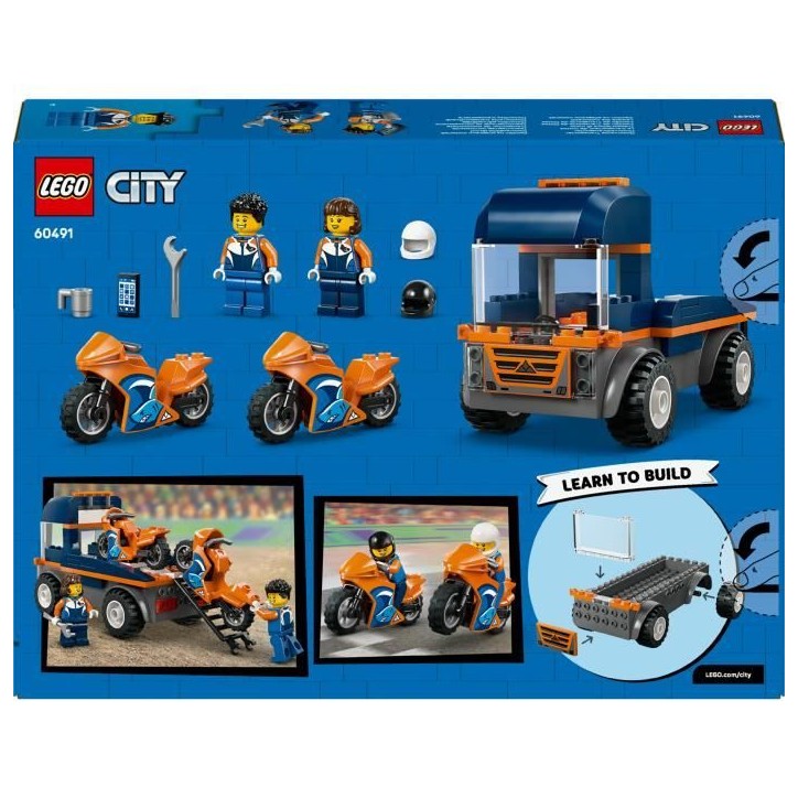 LEGO City 60491 Le Transporteur de Motos - Jouet de Construction des 4 ans - Idée Cadeau LEGO City 60491 Le Transporteur de Motos - Jouet de Construction des 4 ans - Idée Cadeau