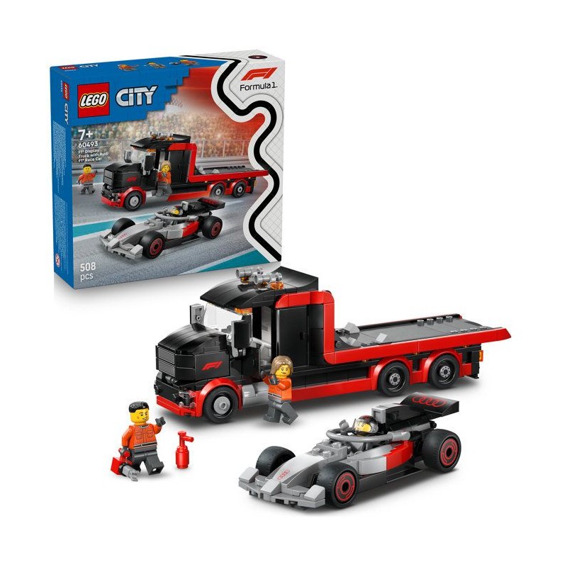 LEGO City 60493 Camion de F1 avec Voiture de Course de F1 Audi - Jouet