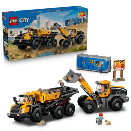 LEGO City 60494 Le Camion-Benne et la Chargeuse Frontale - Jeu pour Ga