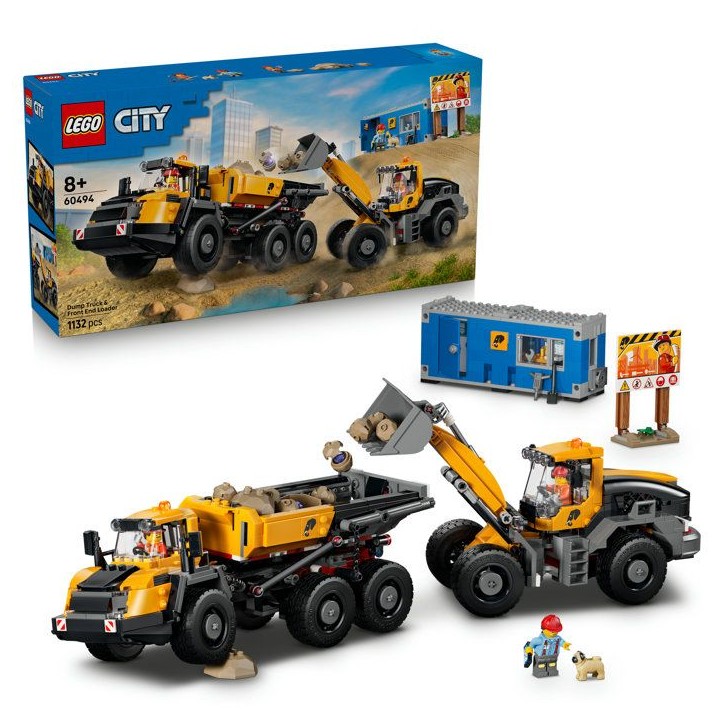 LEGO City 60494 Le Camion-Benne et la Chargeuse Frontale - Jeu pour Garçon ou Fille 8 ans LEGO City 60494 Le Camion-Benne et la Chargeuse Frontale - Jeu pour Garçon ou Fille 8 ans