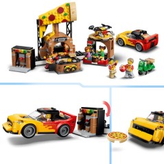 LEGO City 60496 La Pizzeria et ses Véhicules de Livraison - Jeu des 6