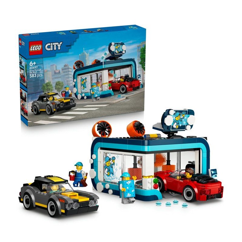 LEGO City 60497 La Station de Lavage Automatique - Jouet avec Voitures