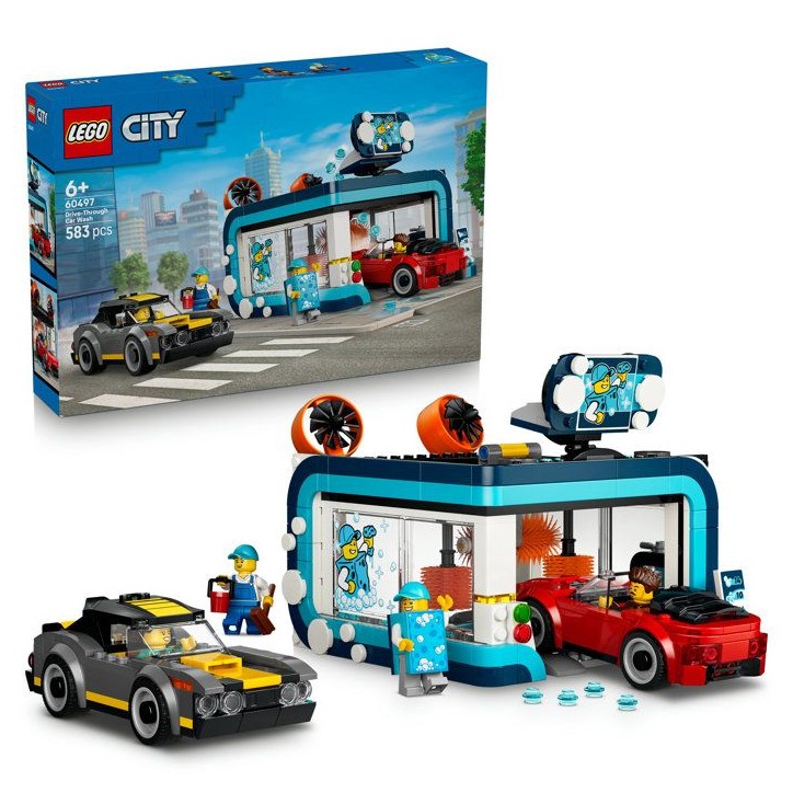 LEGO City 60497 La Station de Lavage Automatique - Jouet avec Voitures des 6 ans - Cadeau LEGO City 60497 La Station de Lavage Automatique - Jouet avec Voitures des 6 ans - Cadeau