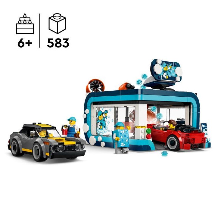 LEGO City 60497 La Station de Lavage Automatique - Jouet avec Voitures des 6 ans - Cadeau LEGO City 60497 La Station de Lavage Automatique - Jouet avec Voitures des 6 ans - Cadeau