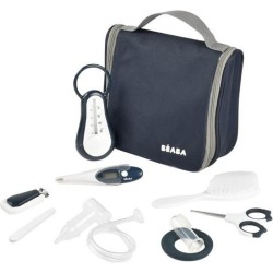 BÉABA - Trousse de Toilette Bébé - 9 Accessoires - Thermometre Bain