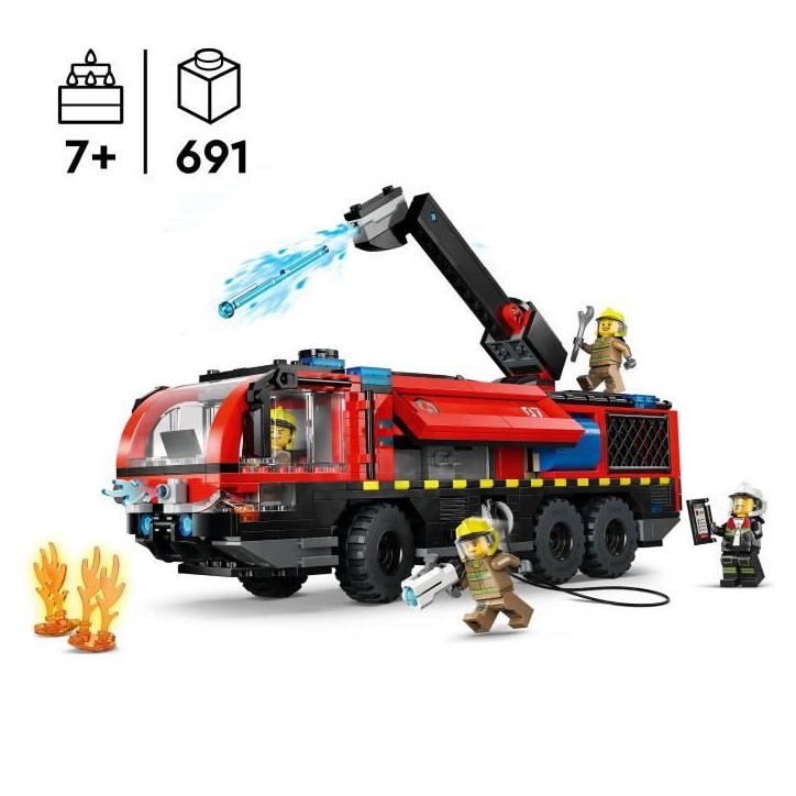 LEGO City 60499 Le Camion de Pompiers de l'Aéroport - Jouet de Construction des 7 ans LEGO City 60499 Le Camion de Pompiers de l'Aéroport - Jouet de Construction des 7 ans