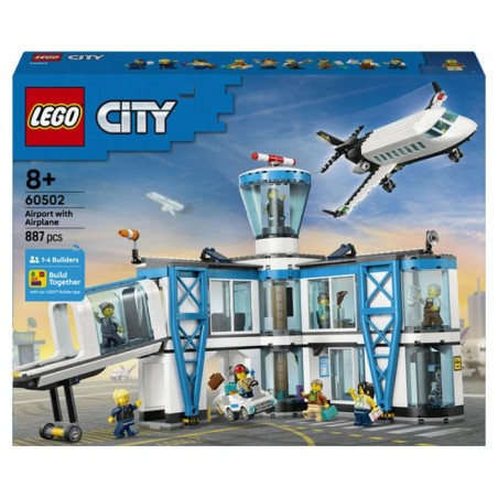 LEGO City 60502 L'Aéroport et l'Avion - Jeu de Construction pour Gar
