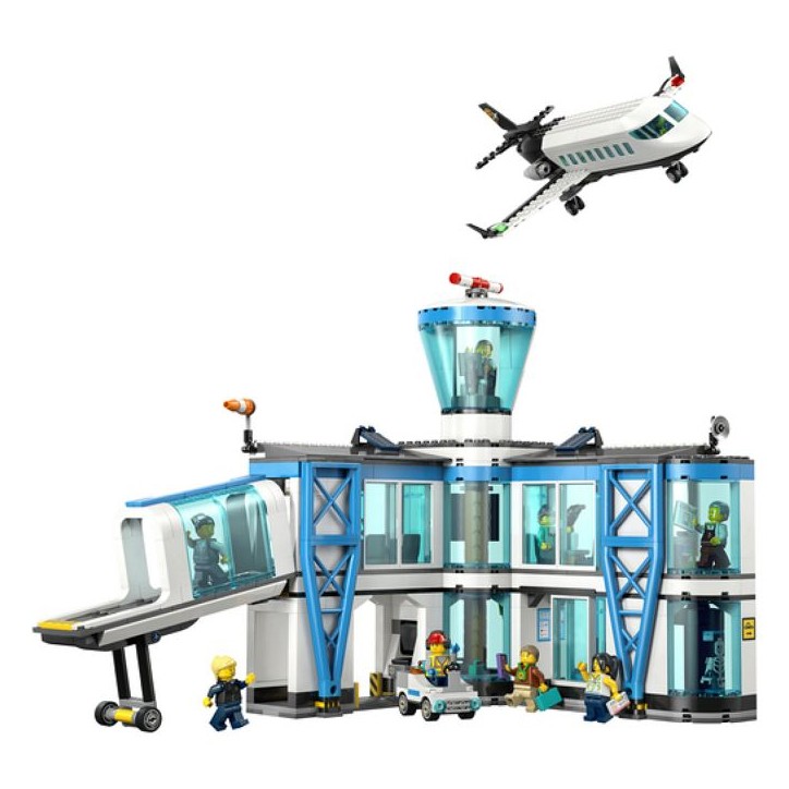 LEGO City 60502 L'Aéroport et l'Avion - Jeu de Construction pour Garçon ou Fille des 8 ans