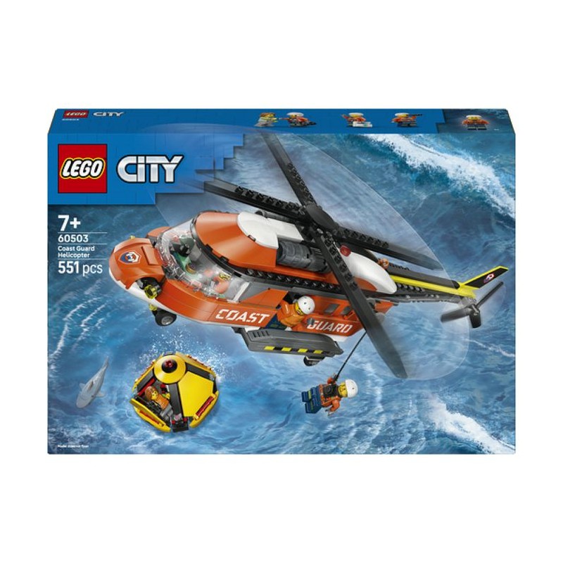 LEGO City 60503 L'Hélicoptere des Garde-Côtes - Jeu de Construction