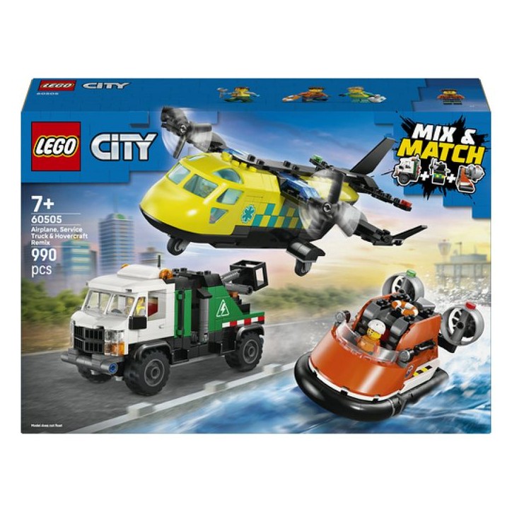 LEGO City 3-en-1 60505 Avion, Camion d'Assistance et Aéroglisseur Modulable - Jouet 7 ans LEGO City 3-en-1 60505 Avion, Camion d'Assistance et Aéroglisseur Modulable - Jouet 7 ans