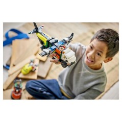 LEGO City 3-en-1 60505 Avion, Camion d'Assistance et Aéroglisseur Mod