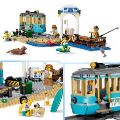 LEGO City 60506 Le Tramway de Bord de Mer - Jouet Train pour Garçon o