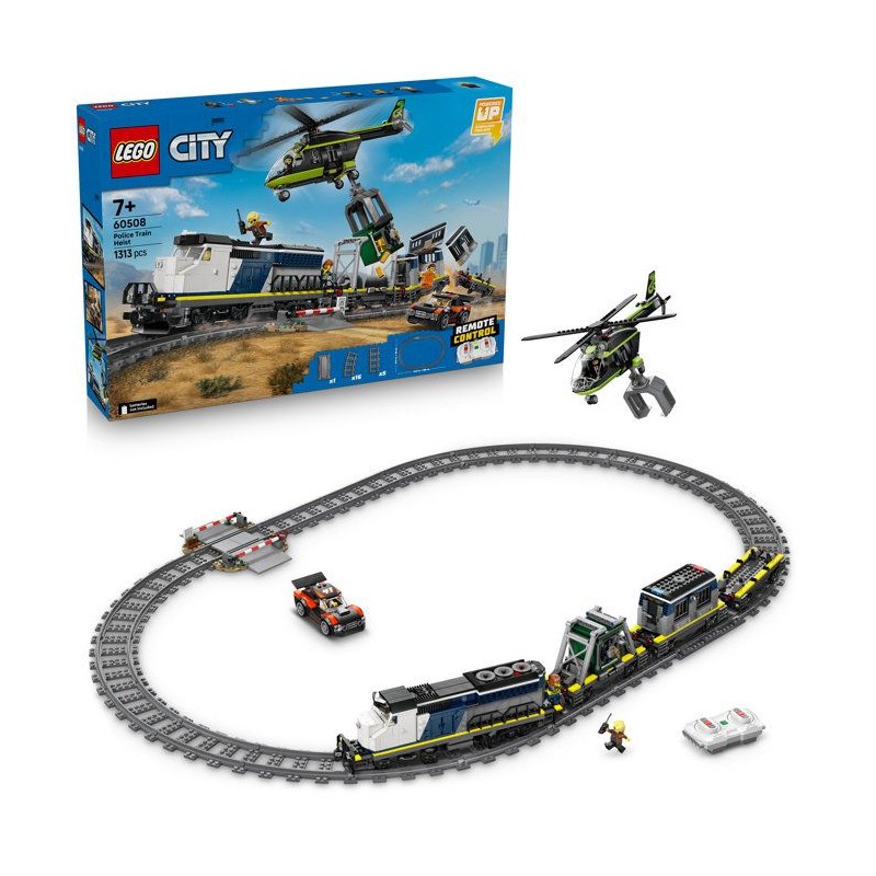 LEGO City 60508 Le Braquage du Train de Police - Jouet de Construction