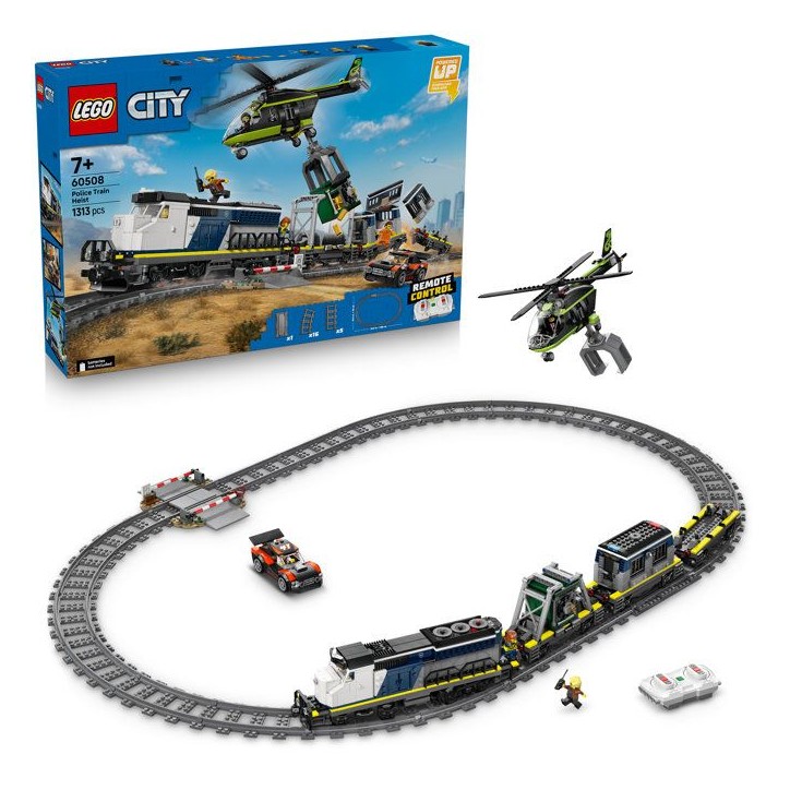 LEGO City 60508 Le Braquage du Train de Police - Jouet de Construction des 7 ans - Cadeau