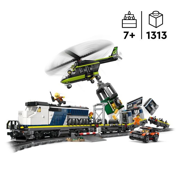 LEGO City 60508 Le Braquage du Train de Police - Jouet de Construction des 7 ans - Cadeau