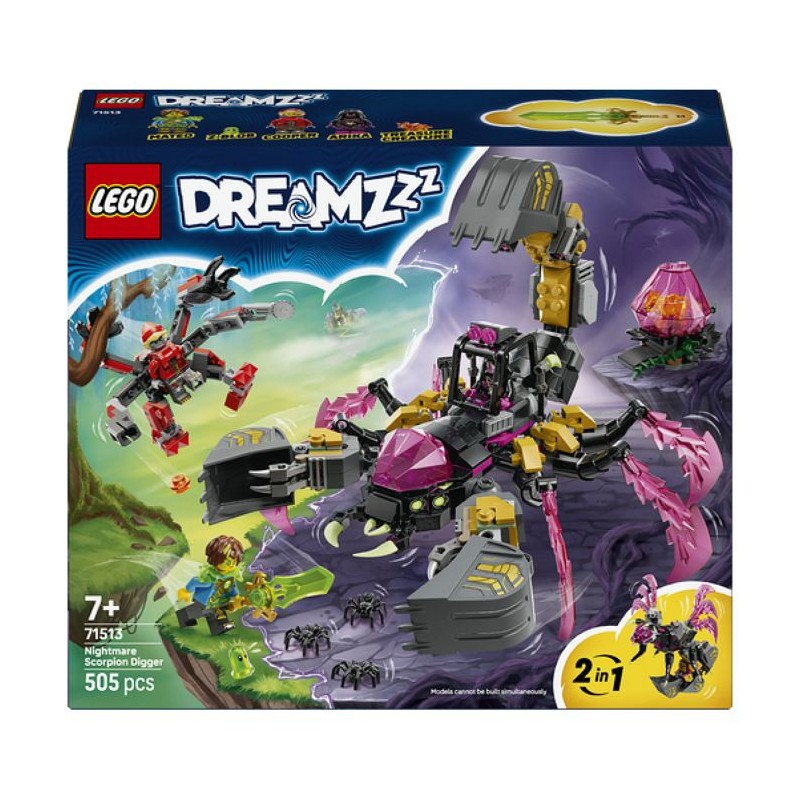 LEGO DREAMZzz 71513 La Pelleteuse Scorpion des Cauchemars - Jouet de C