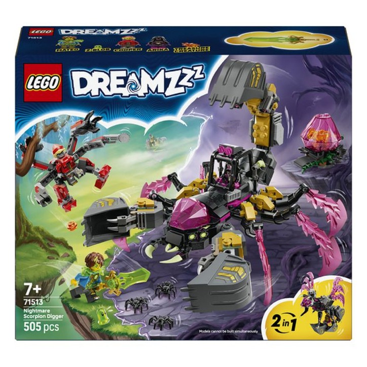 LEGO DREAMZzz 71513 La Pelleteuse Scorpion des Cauchemars - Jouet de Construction 2-en-1 LEGO DREAMZzz 71513 La Pelleteuse Scorpion des Cauchemars - Jouet de Construction 2-en-1