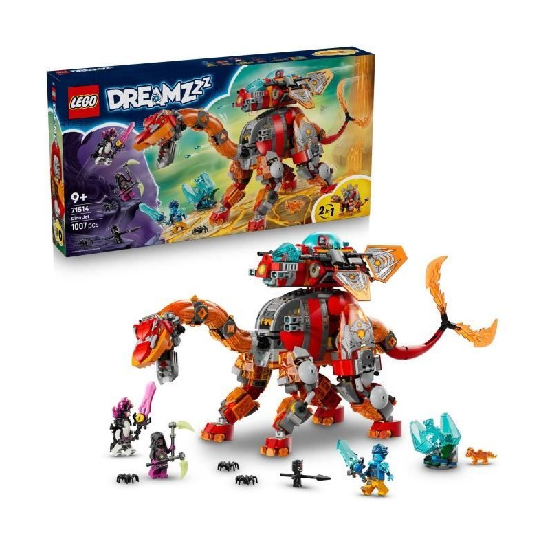 LEGO DREAMZzz 71514 Le Vaisseau-Dino - Jouet de Construction 2-en-1 -